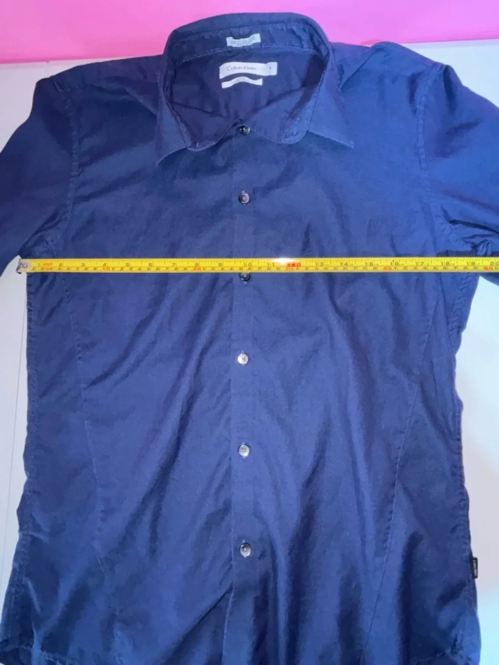 Calvin Klein Men's Slim Fit Shirt in Navy Blue